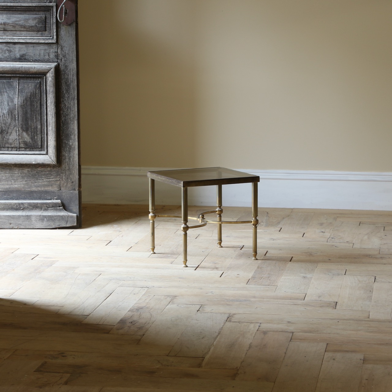 Small Glass & Brass Table